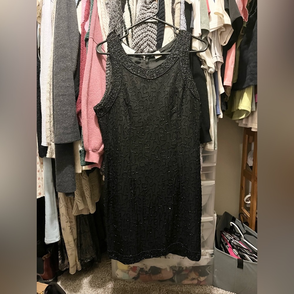 Vintage Lawrence Kazar New York Beaded Cocktail Dress